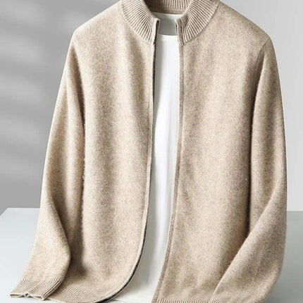 Cárdigan de Merino con Cresta