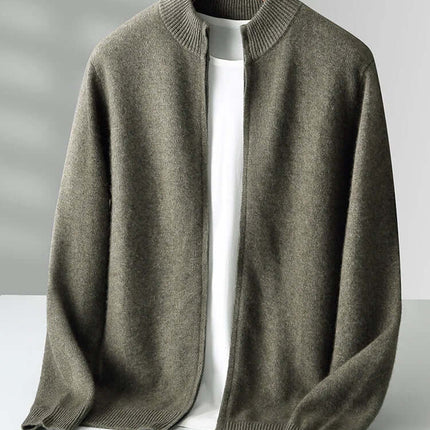 Cárdigan de Merino con Cresta