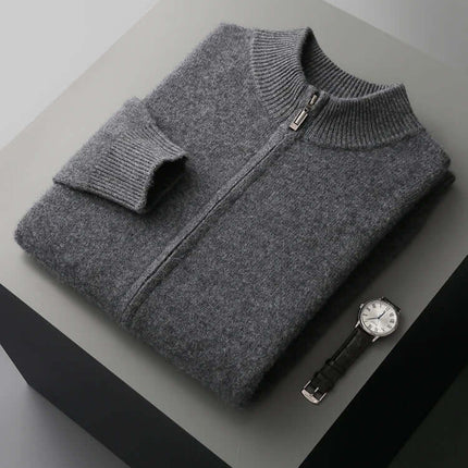 Cárdigan de Merino con Cresta