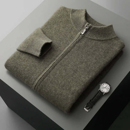 Cárdigan de Merino con Cresta