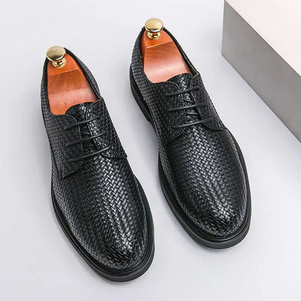 Zapatos de vestir de piel trenzada - Comodidad y estilo